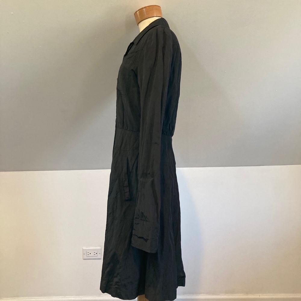 Theory Black Button Front Raincoat/Trenchcoat - image 6